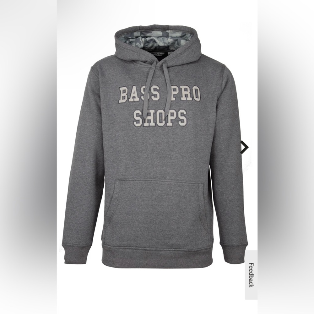 Bass Pro Shops Game Day Long-Sleeve Hoodie for Men - Charcoal Heather - XL